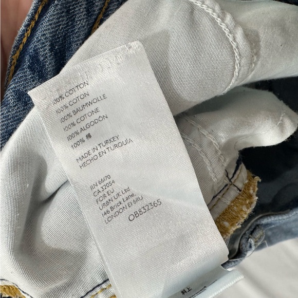 Free People We the Free Maggie Mid Rise Straight Leg Jean Distressed Raw Hem 29 - Picture 5 of 8